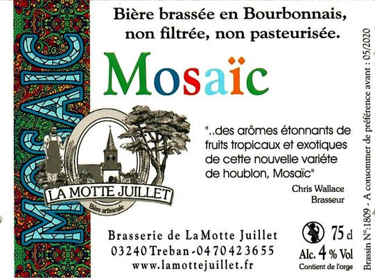 etiquette BRASSERIE DE LA MOTTE JUILLET 140