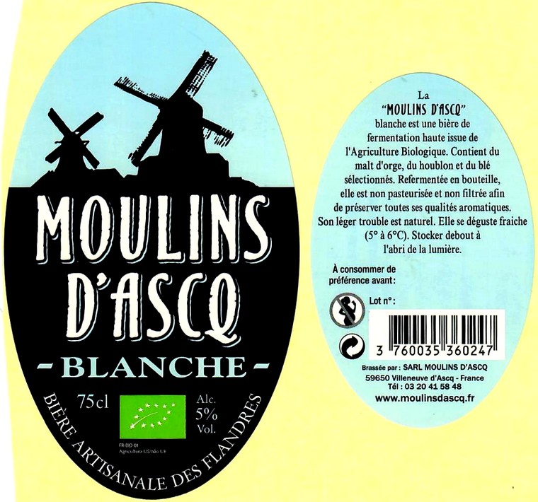 etiquette BRASSERIE MOULINS D'ASCQ 09