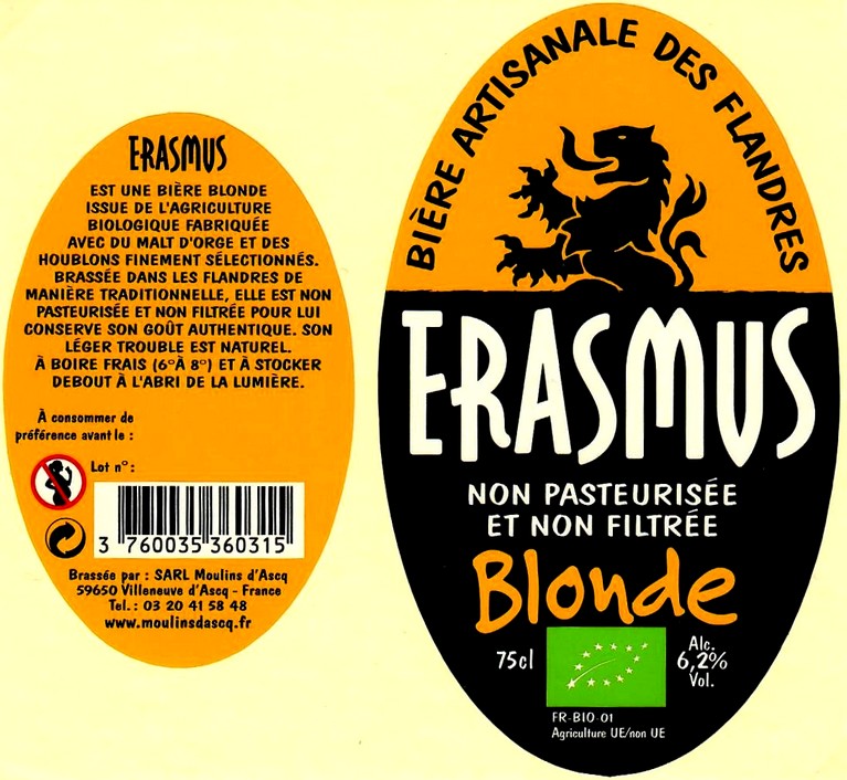 etiquette BRASSERIE MOULINS D'ASCQ 13