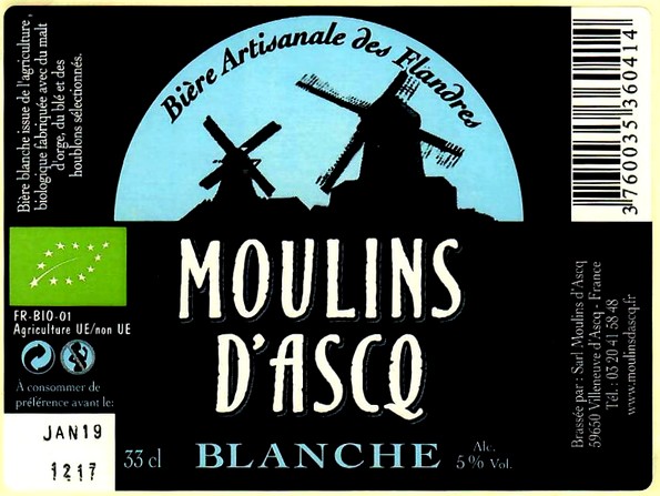 etiquette BRASSERIE MOULINS D'ASCQ 24