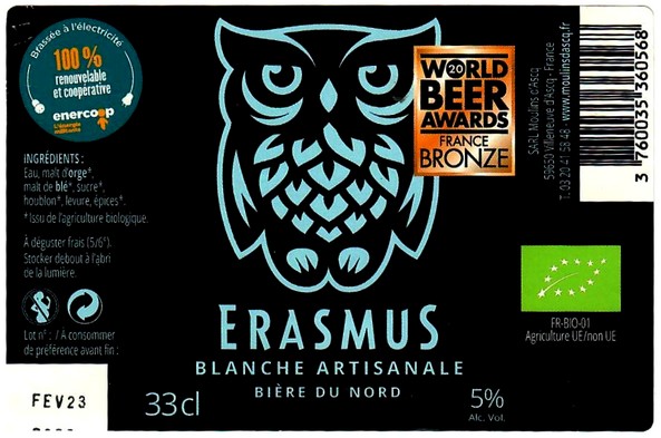 etiquette BRASSERIE MOULINS D'ASCQ 27