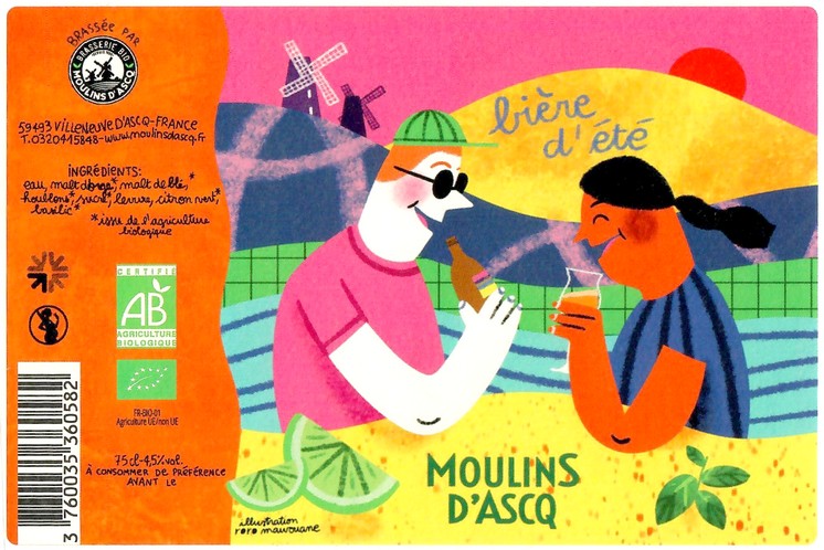 Etiquette BRASSERIE MOULINS D'ASCQ 40