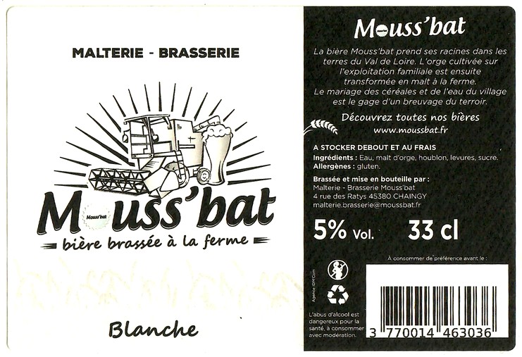Etiquette BRASSERIE MOUSS BAT 07