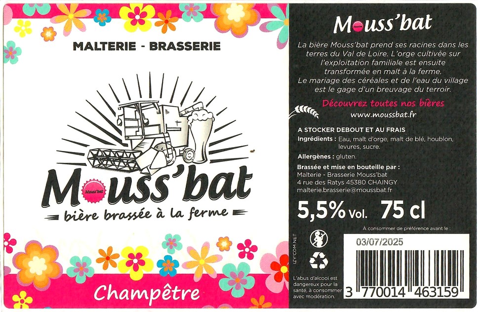 Etiquette BRASSERIE MOUSS BAT 09