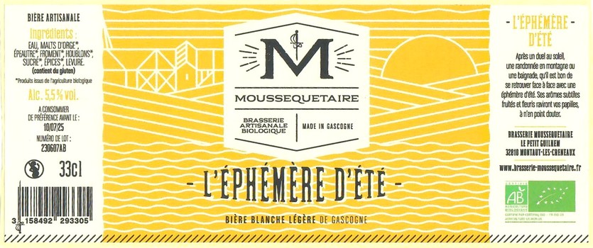 Etiquette BRASSERIE MOUSSEQUETAIRE 19
