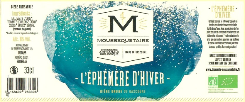 Etiquette BRASSERIE MOUSSEQUETAIRE 21