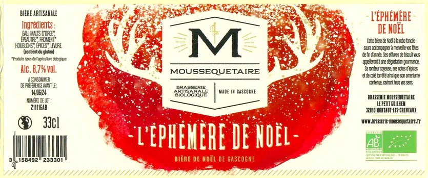 Etiquette BRASSERIE MOUSSEQUETAIRE 23