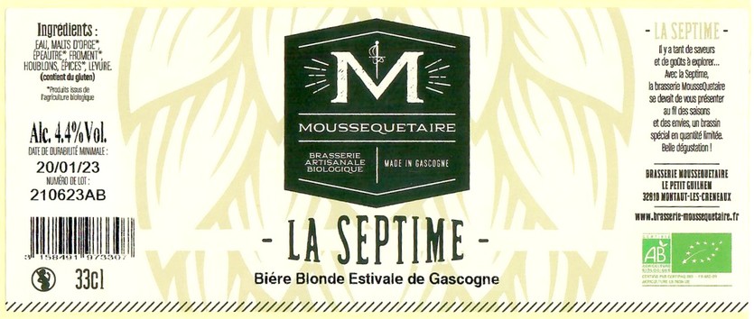Etiquette BRASSERIE MOUSSEQUETAIRE 28