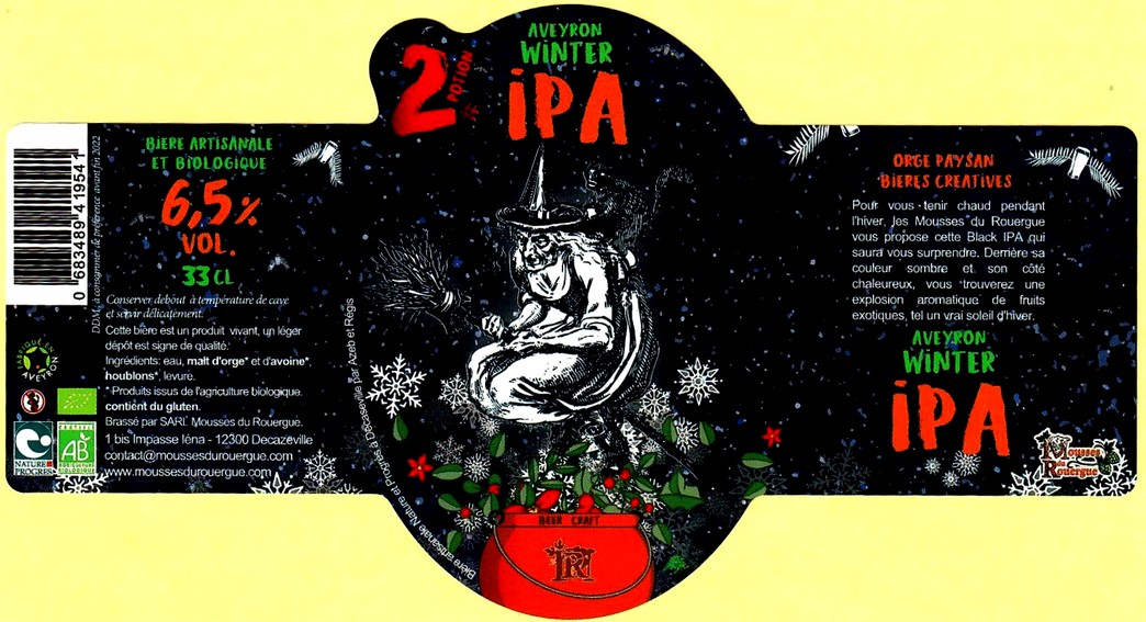 etiquette BRASSERIE MOUSSES DU ROUERGUE 10