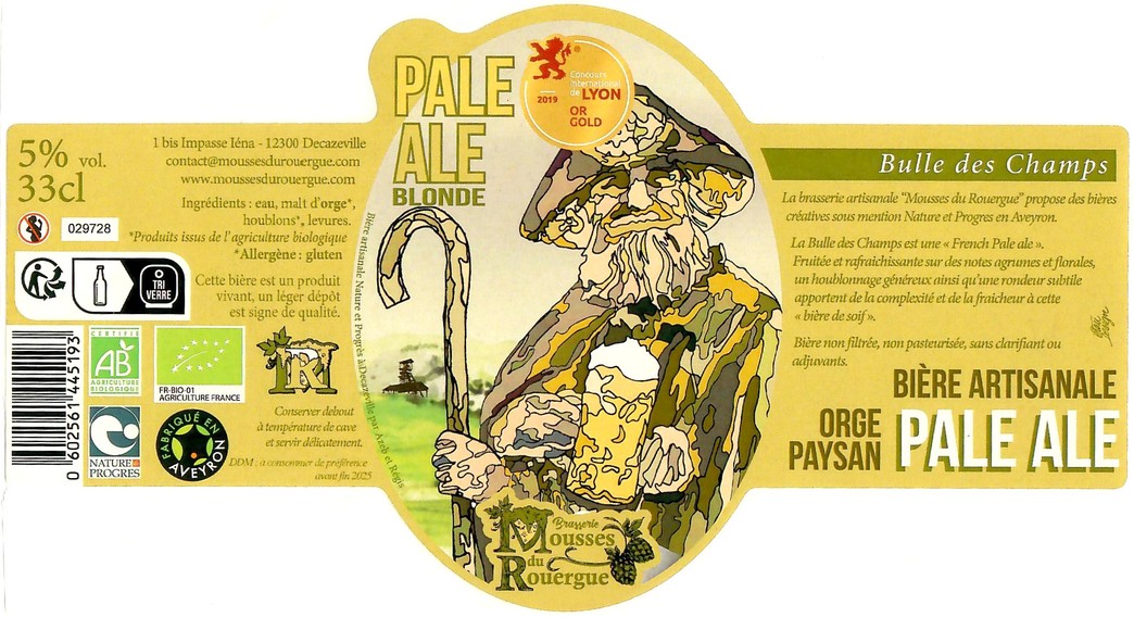 Etiquette BRASSERIE MOUSSES DU ROUERGUE 14