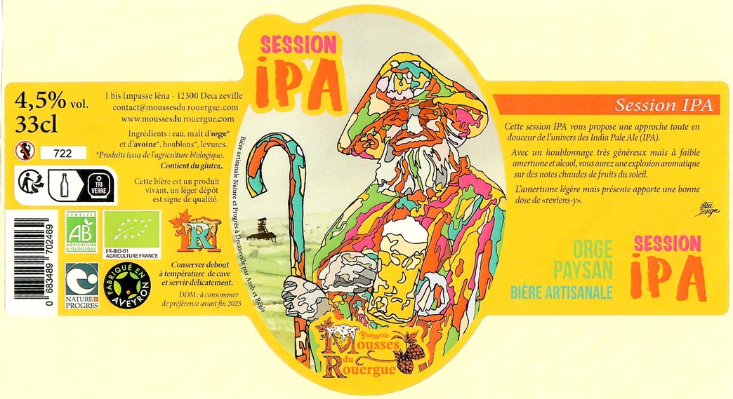 Etiquette BRASSERIE MOUSSES DU ROUERGUE 18