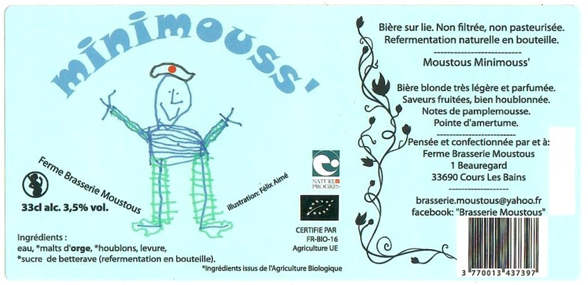 Etiquette BRASSERIE MOUSTOUS 23