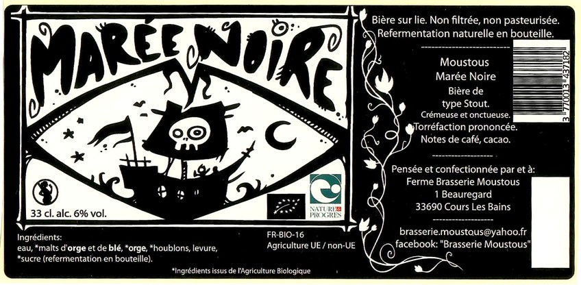 Etiquette BRASSERIE MOUSTOUS 35