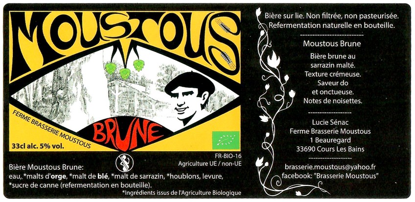Etiquette BRASSERIE MOUSTOUS 39