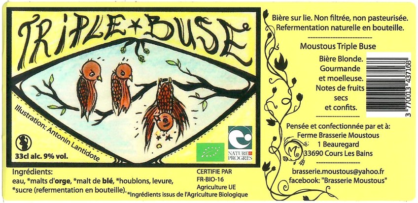 Etiquette BRASSERIE MOUSTOUS 42