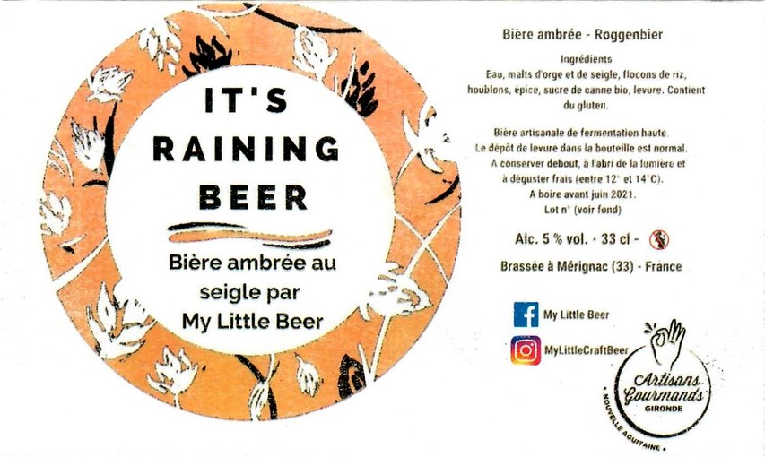 etiquette BRASSERIE MY LITTLE BEER 12