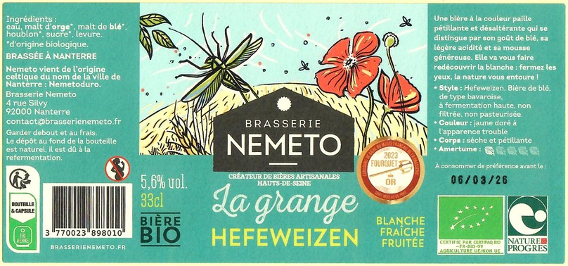 Etiquette BRASSERIE NEMETO 04