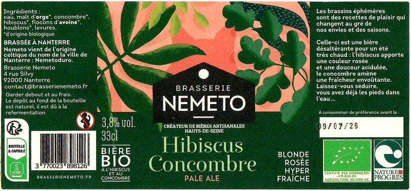 Etiquette BRASSERIE NEMETO 08