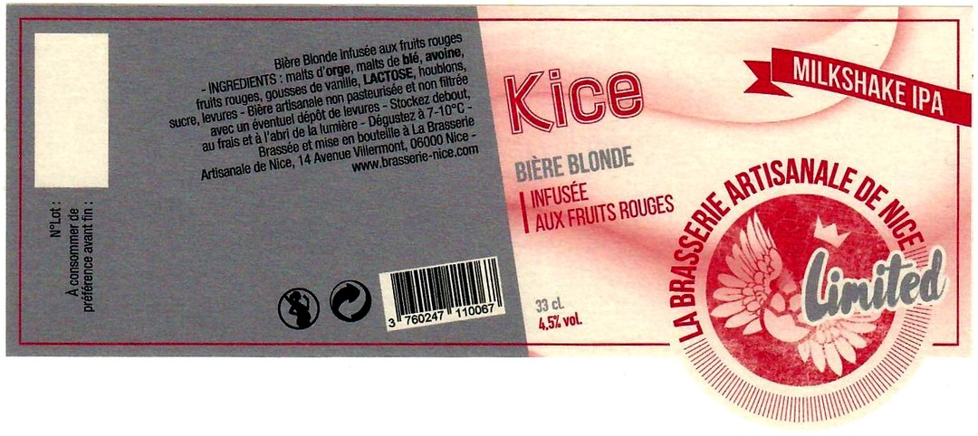 etiquette BRASSERIE NICE 16