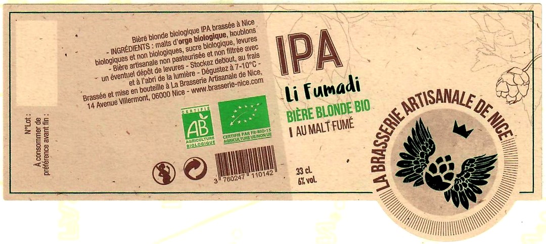 etiquette BRASSERIE NICE 17