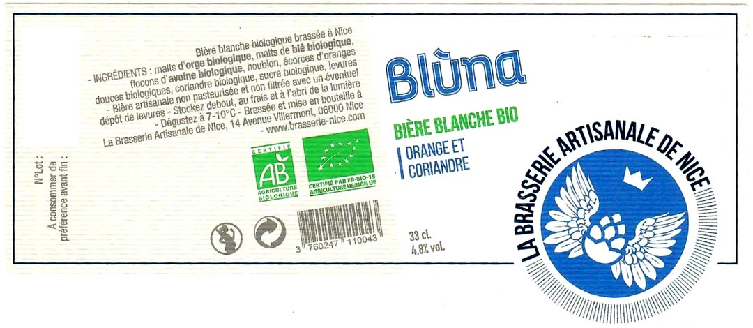 etiquette BRASSERIE NICE 18