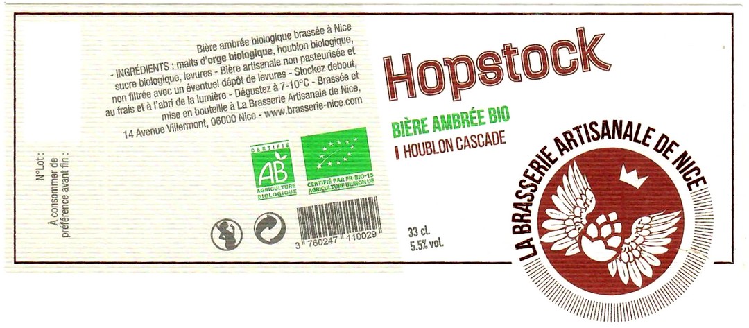 etiquette BRASSERIE NICE 19