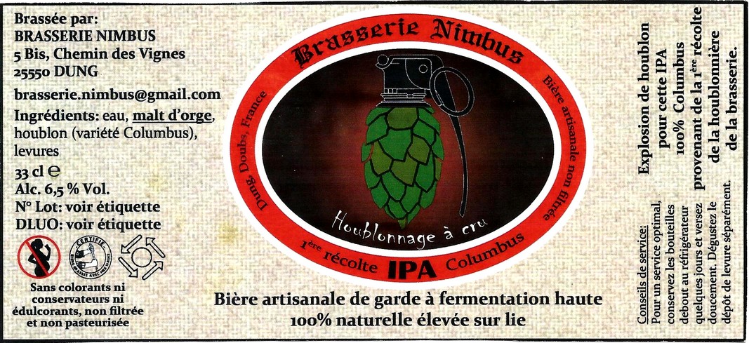 etiquette BRASSERIE NIMBUS 11