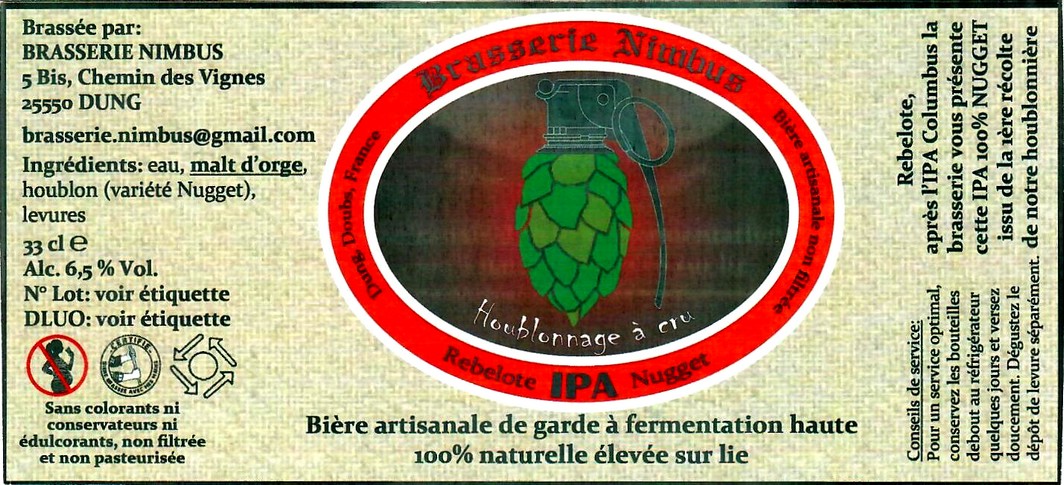 etiquette BRASSERIE NIMBUS 20