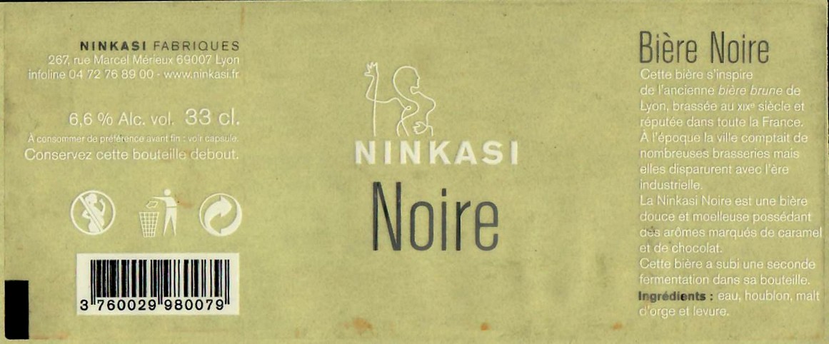 Etiquette BRASSERIE NINKASI 11