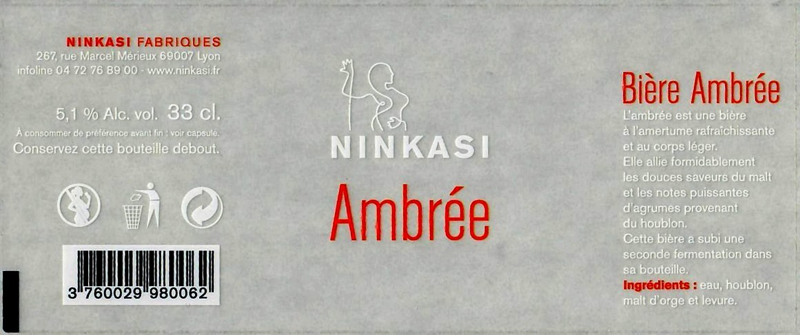 Etiquette BRASSERIE NINKASI 13