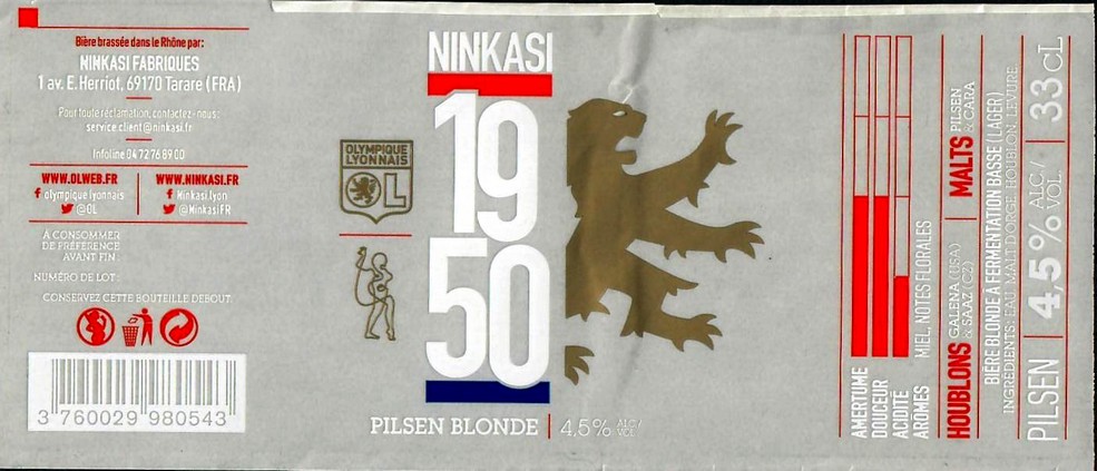 Etiquette BRASSERIE NINKASI 20