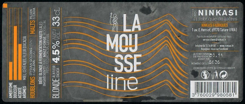 Etiquette BRASSERIE NINKASI 21