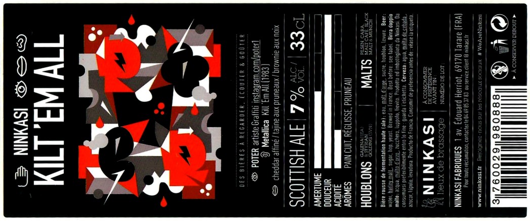 Etiquette BRASSERIE NINKASI 22