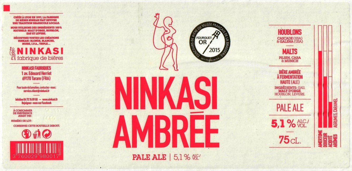 Etiquette BRASSERIE NINKASI 26