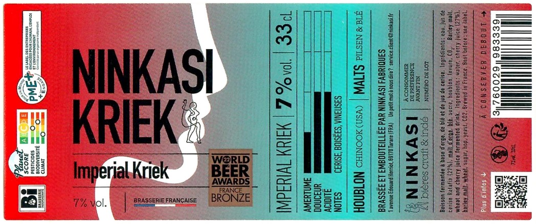 Etiquette BRASSERIE NINKASI 37