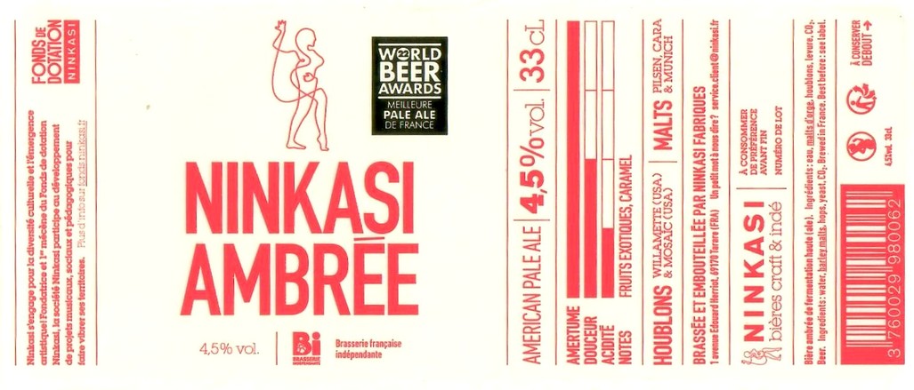 Etiquette BRASSERIE NINKASI 38