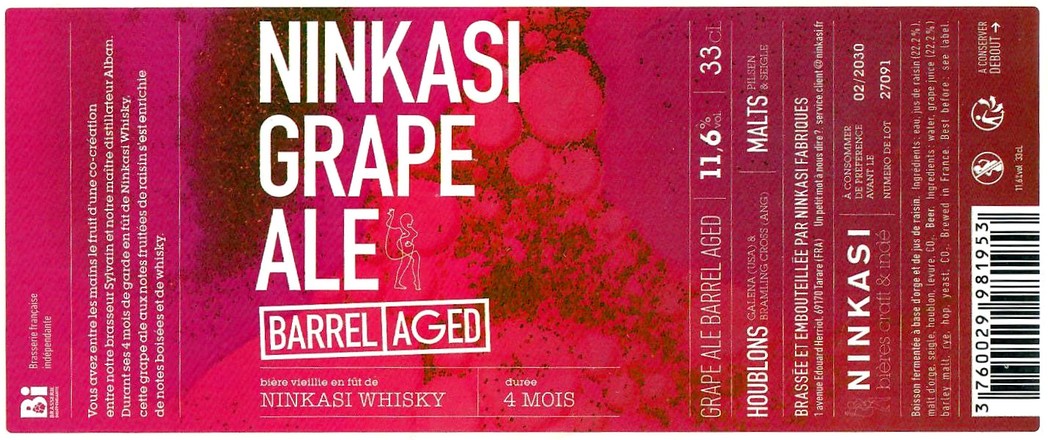 Etiquette BRASSERIE NINKASI 40