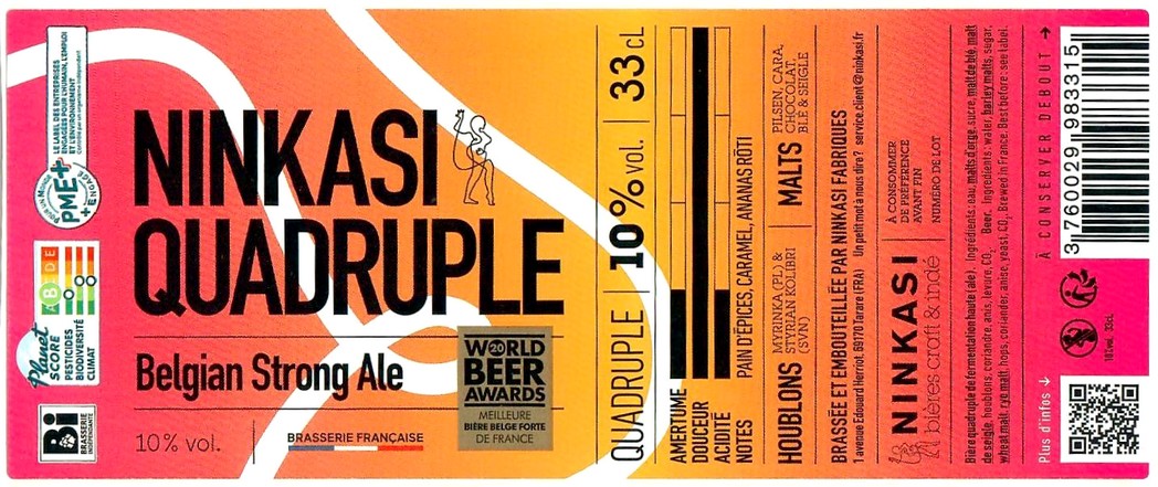 Etiquette BRASSERIE NINKASI 44