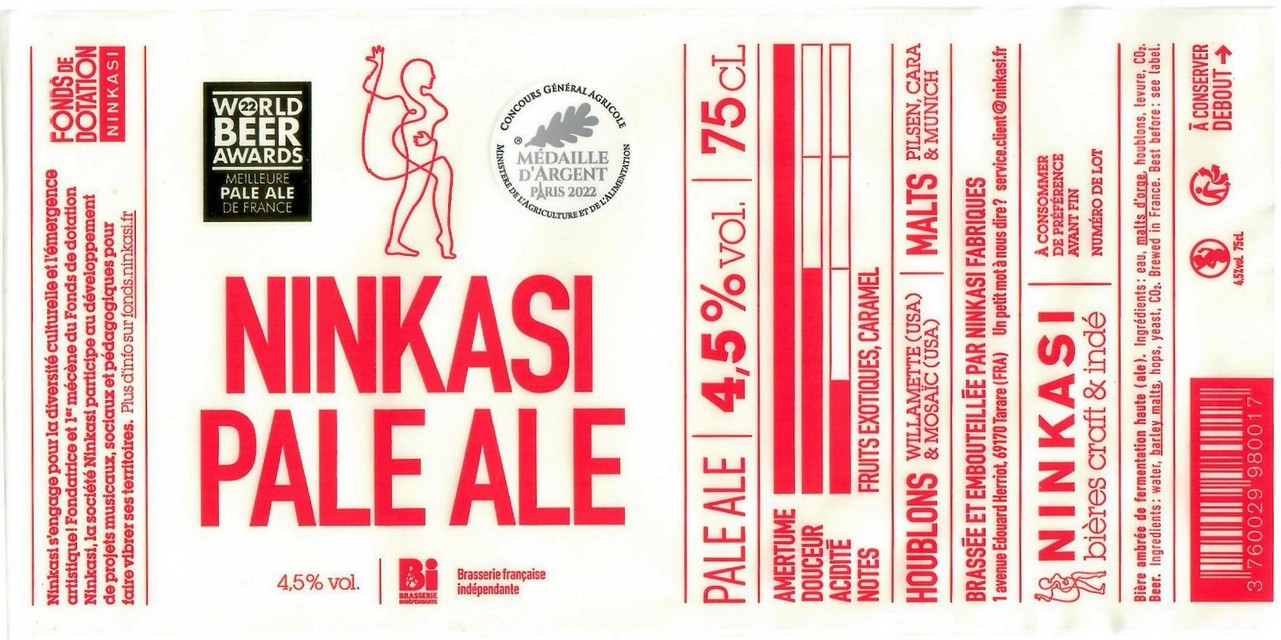 Etiquette BRASSERIE NINKASI 47
