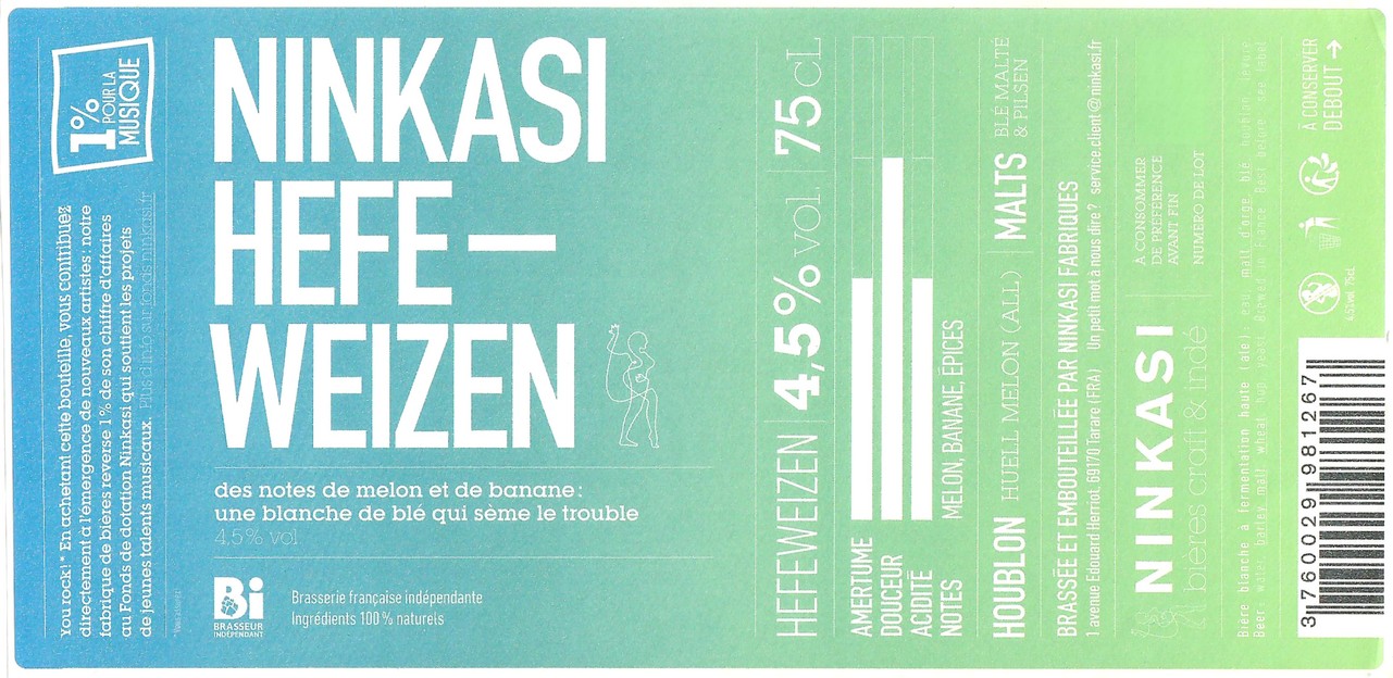 Etiquette BRASSERIE NINKASI 59