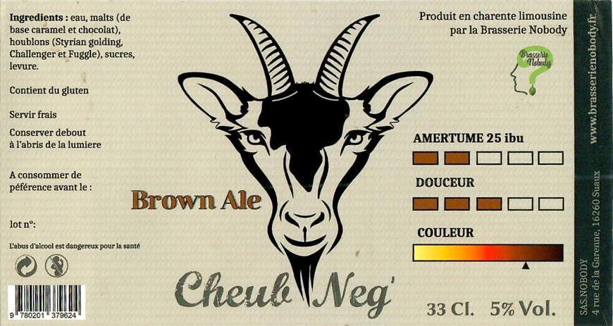 Etiquette BRASSERIE NOBODY 01