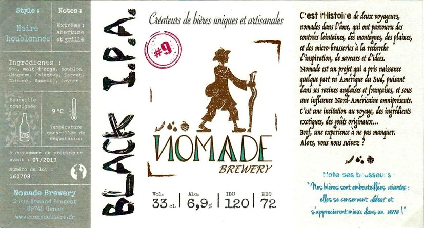 Etiquette BRASSERIE NOMADE 11