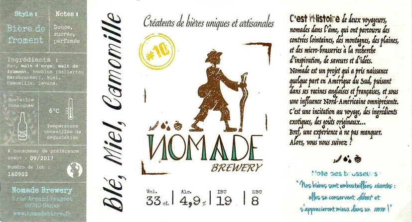 Etiquette BRASSERIE NOMADE 12