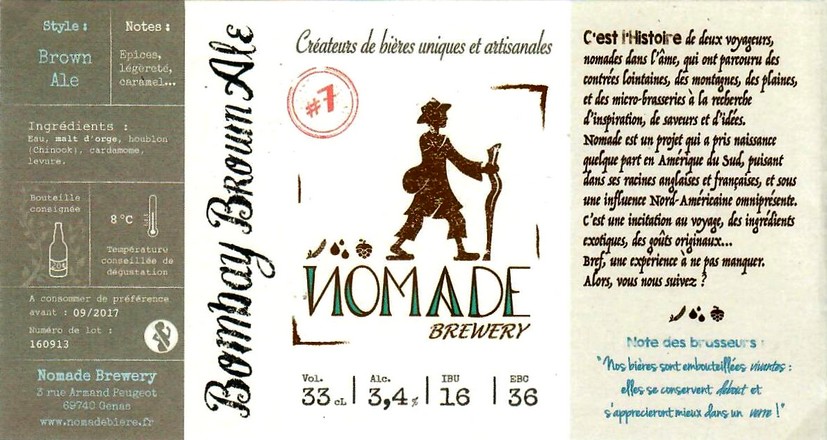 Etiquette BRASSERIE NOMADE 15