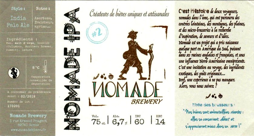 Etiquette BRASSERIE NOMADE 16