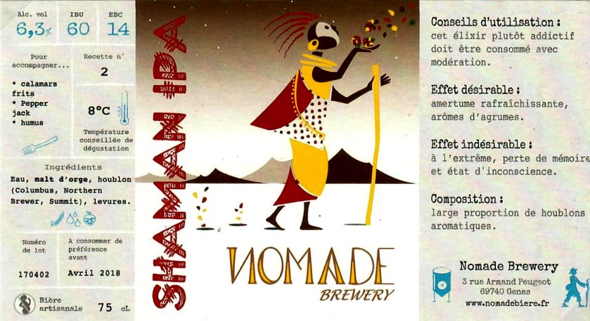 Etiquette BRASSERIE NOMADE 21