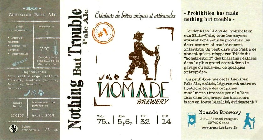 Etiquette BRASSERIE NOMADE 24