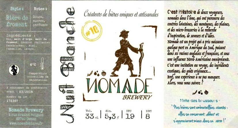 Etiquette BRASSERIE NOMADE 25