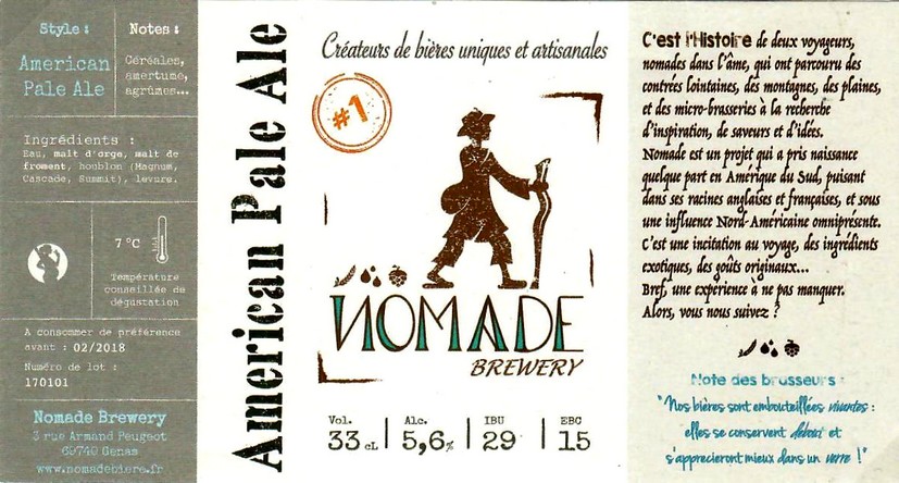 Etiquette BRASSERIE NOMADE 31