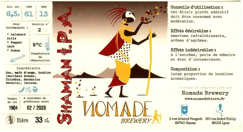 Etiquette BRASSERIE NOMADE 36